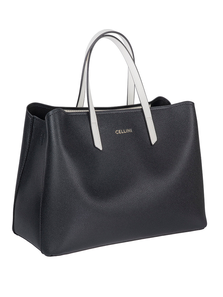 Cellini Amelia Shopper Bag In Black & White
