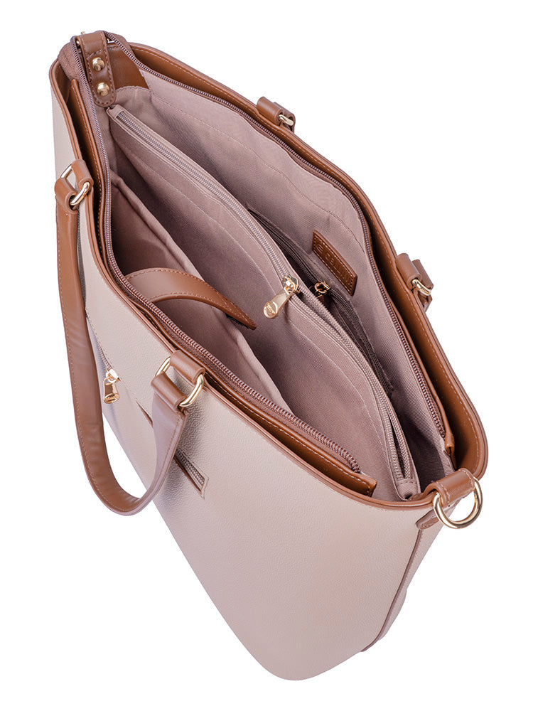 Cellini Amelia Laptop Bag In Taupe