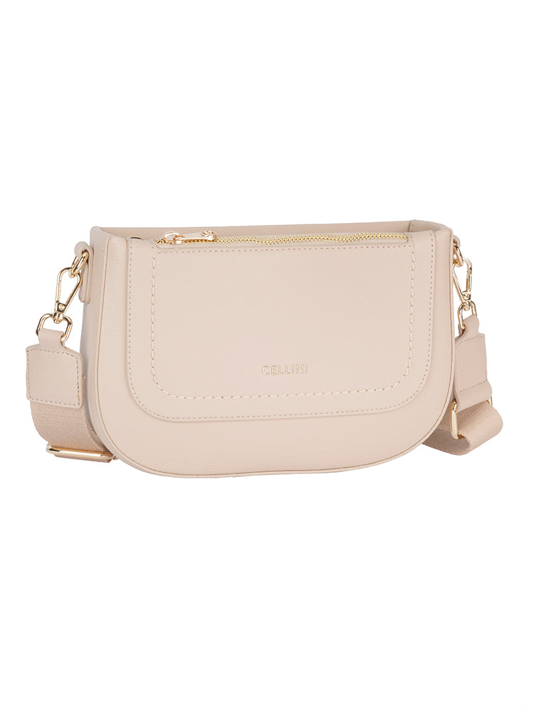 Cellini Ivy Crossbody Bag In Beige