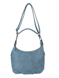 Cellini Lara Casual Hobo Bag With Xbody Strap In Blue