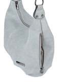 Cellini Lara Casual Hobo Bag With Xbody Strap In Grey