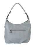 Cellini Lara Casual Hobo Bag With Xbody Strap In Grey