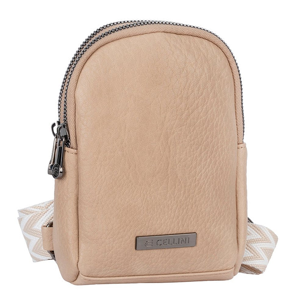 Cellini Clara 2 Compartment Chest Bag In Taupe