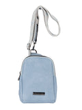 Cellini Clara Crossbody Bag with Belt Strap In Light Blue