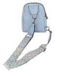 Cellini Clara Crossbody Bag with Belt Strap In Light Blue