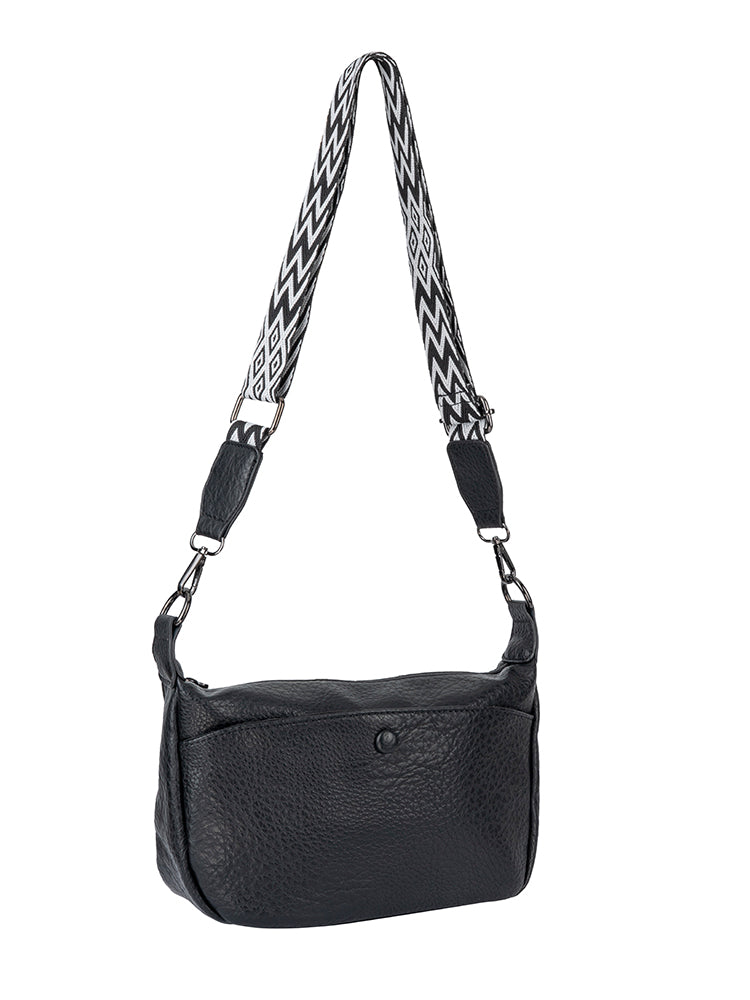 Cellini Clara Crossbody with Belt Strap In Black