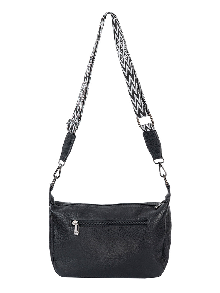Cellini Clara Crossbody with Belt Strap In Black