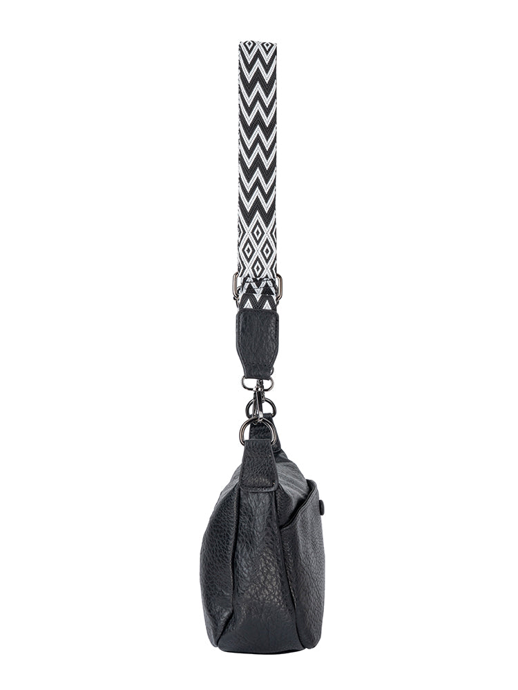 Cellini Clara Crossbody with Belt Strap In Black