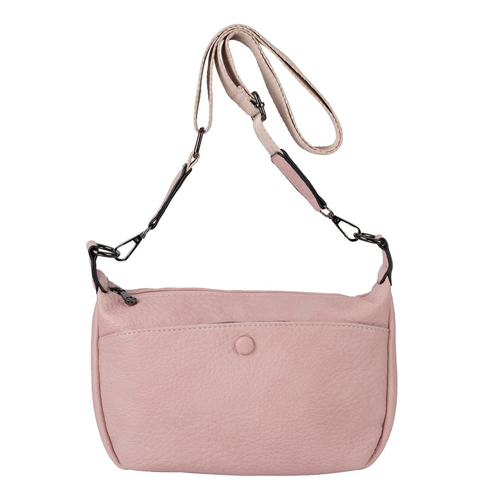 Cellini Clara E/W Crossbody With Belt Strap In Rose