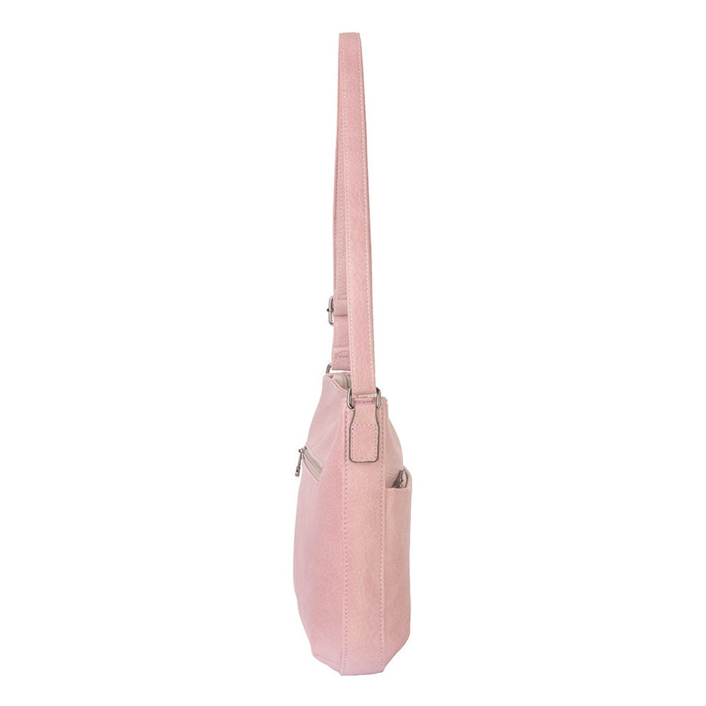 Cellini Clara E/W Crossbody With Belt Strap In Rose