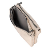 Cellini Pauline E/W 2 Compartment Crossbody Bag In Beige