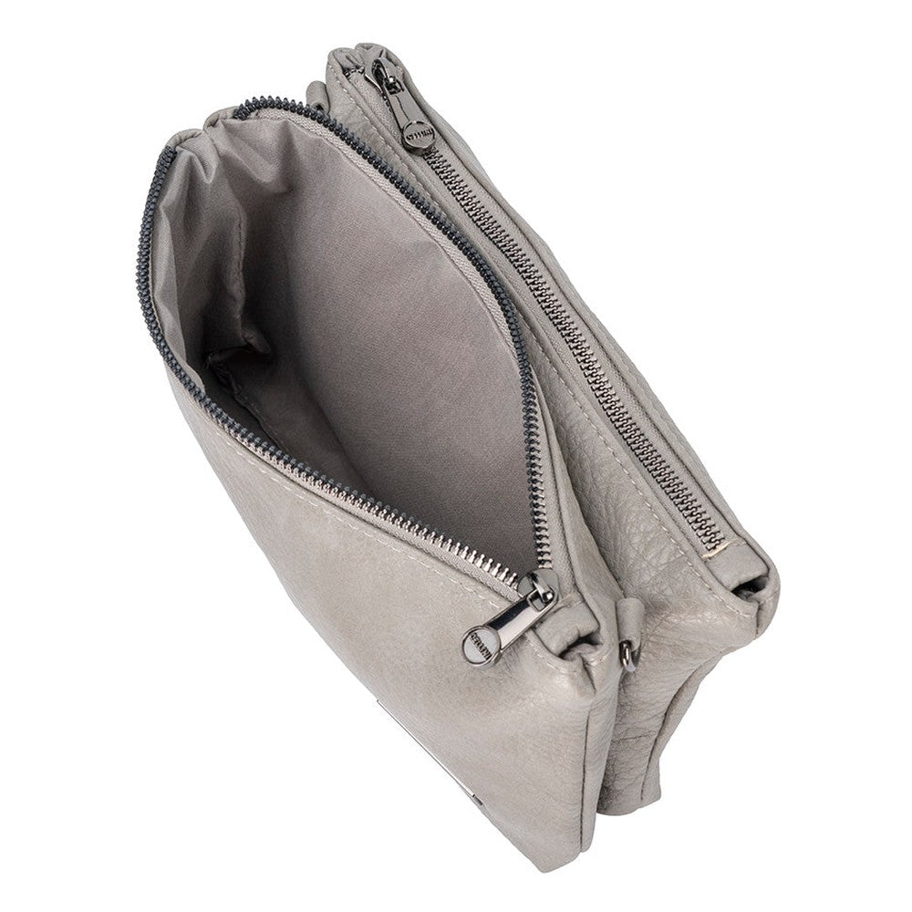Cellini Pauline E/W 2 Compartment Crossbody Bag In Grey