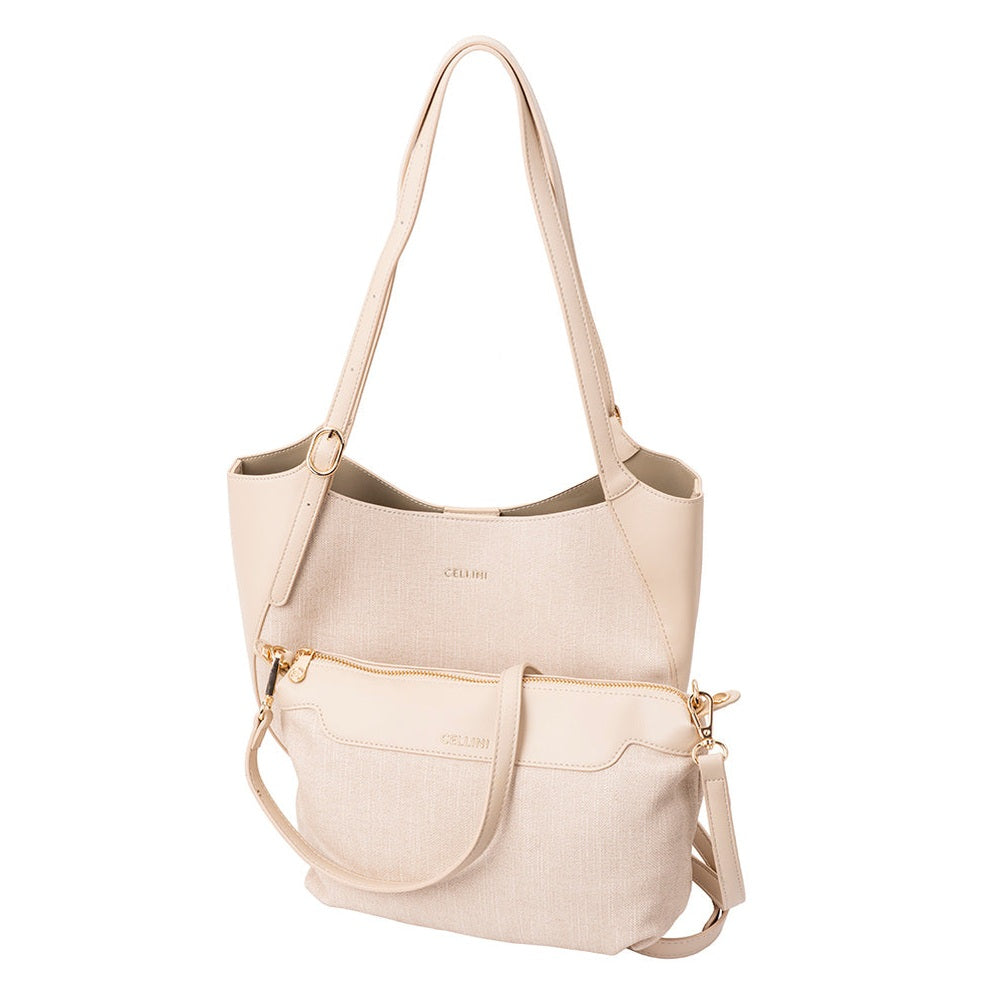 Cellini Thalia Shoulder Bag In Beige