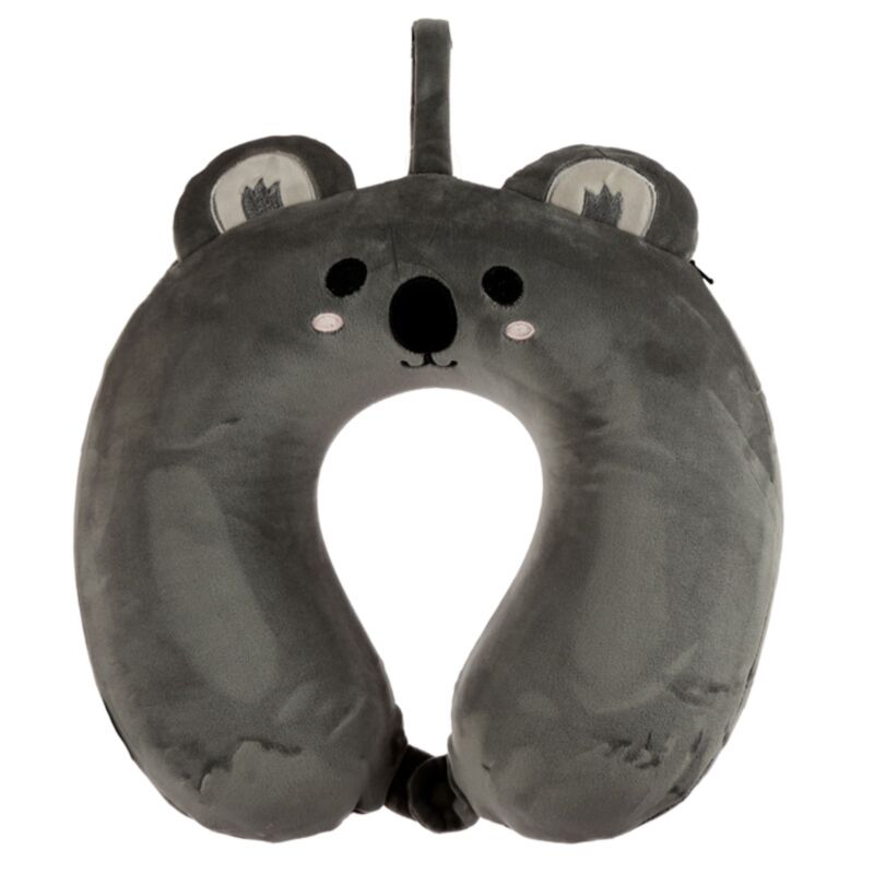 Relaxeazzz Koala Memory Foam Travel Pillow In Grey