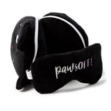 Relaxeazzz Feline Cat Round Travel Pillow In Black & White