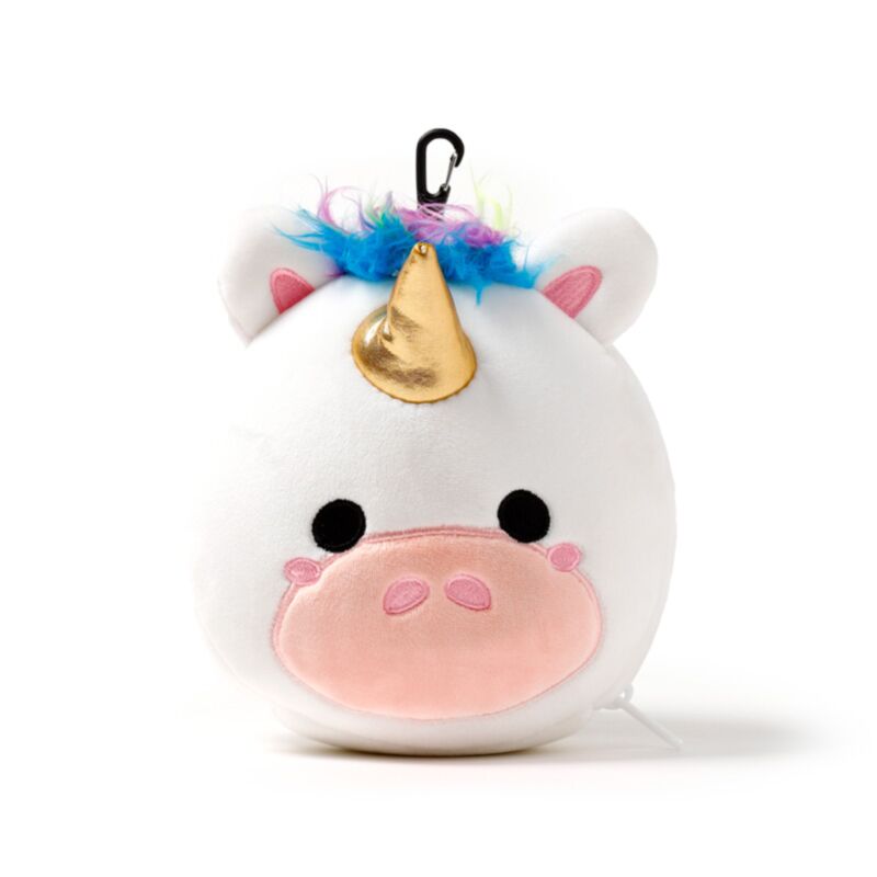 Relaxeazzz Unicorn Plush Eye Mask & Travel Pillow In White