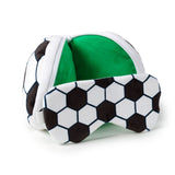 Relaxeazzz Football Round Head Pillow With Eye Mask In Black & White