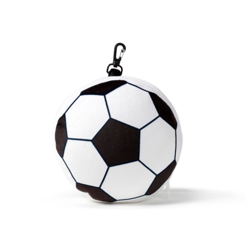 Relaxeazzz Football Round Head Pillow With Eye Mask In Black & White