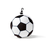 Relaxeazzz Football Round Head Pillow With Eye Mask In Black & White