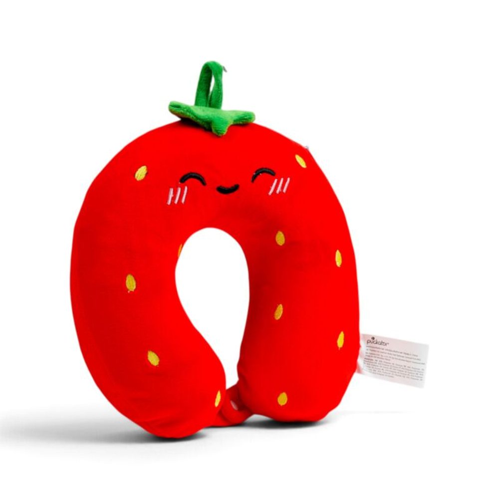 Relaxeazzz Foodiemeals Ellie The Straw Plush Kids Travel Pillow In Red