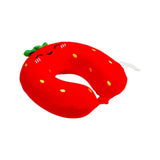 Relaxeazzz Foodiemeals Ellie The Straw Plush Kids Travel Pillow In Red