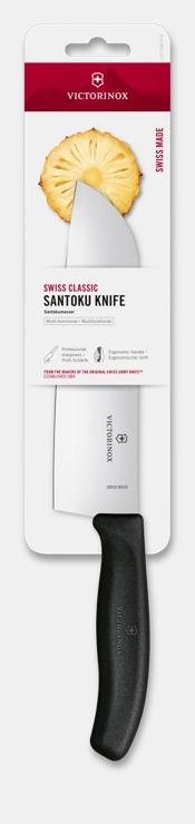 Victorinox Classic Santoku Plain Knife In Black