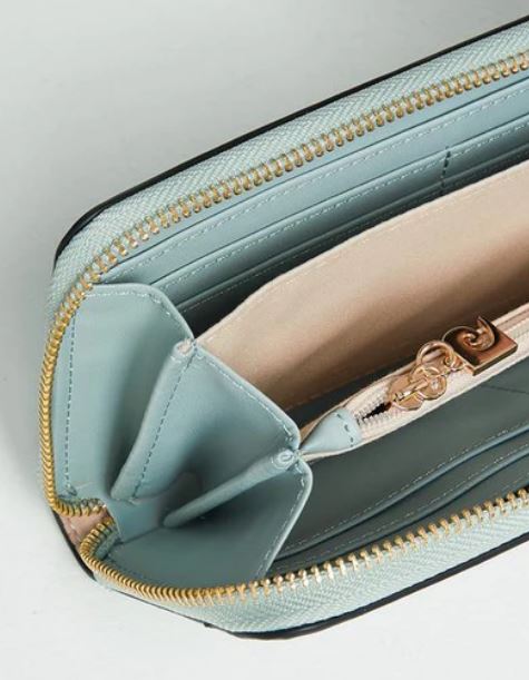 Pierre Cardin Charlie Zip Around Purse In Cream