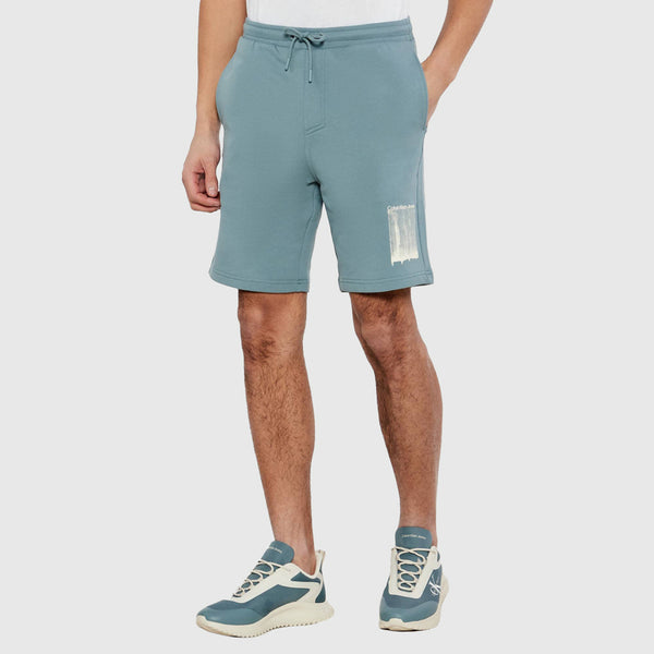Calvin Klein Jeans  Brush Stroke Graphic Short Teal
