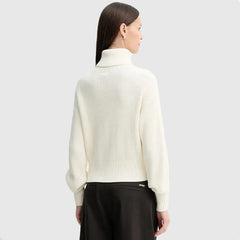 Calvin Klein Womens Blown Up Loose Contrast Sweatshirt In Ivory
