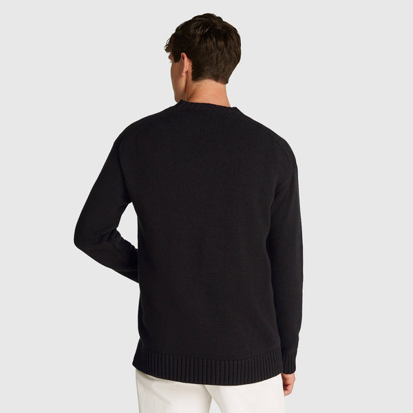 Calvin Klein  Chenille Monologo Crewneck Black