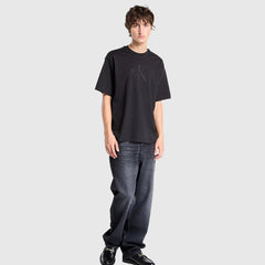 Calvin Klein Mens Embroidered Monologo T-Shirt In Black