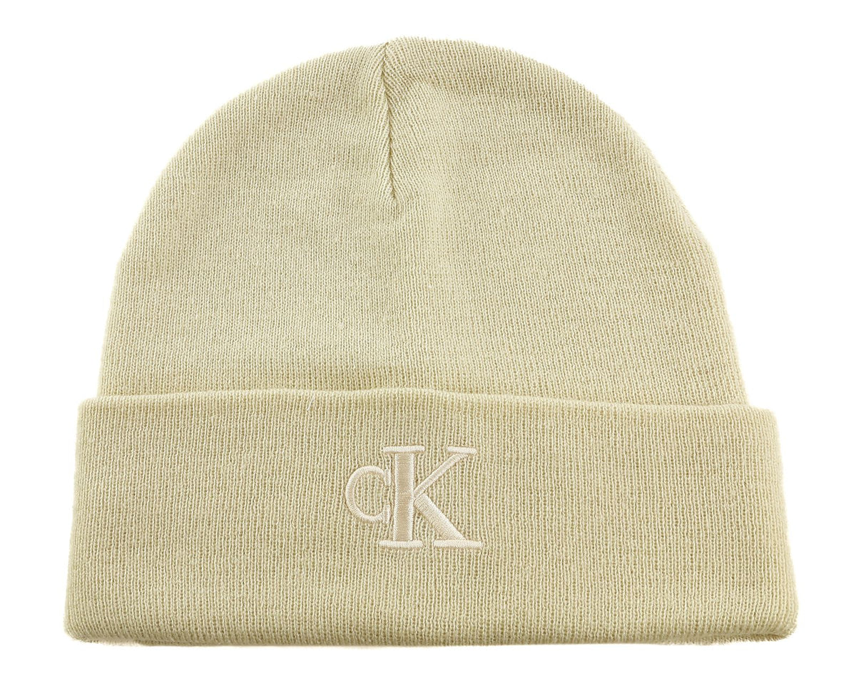 Calvin Klein K612319 Acc Monogram Embro Beanie Off White