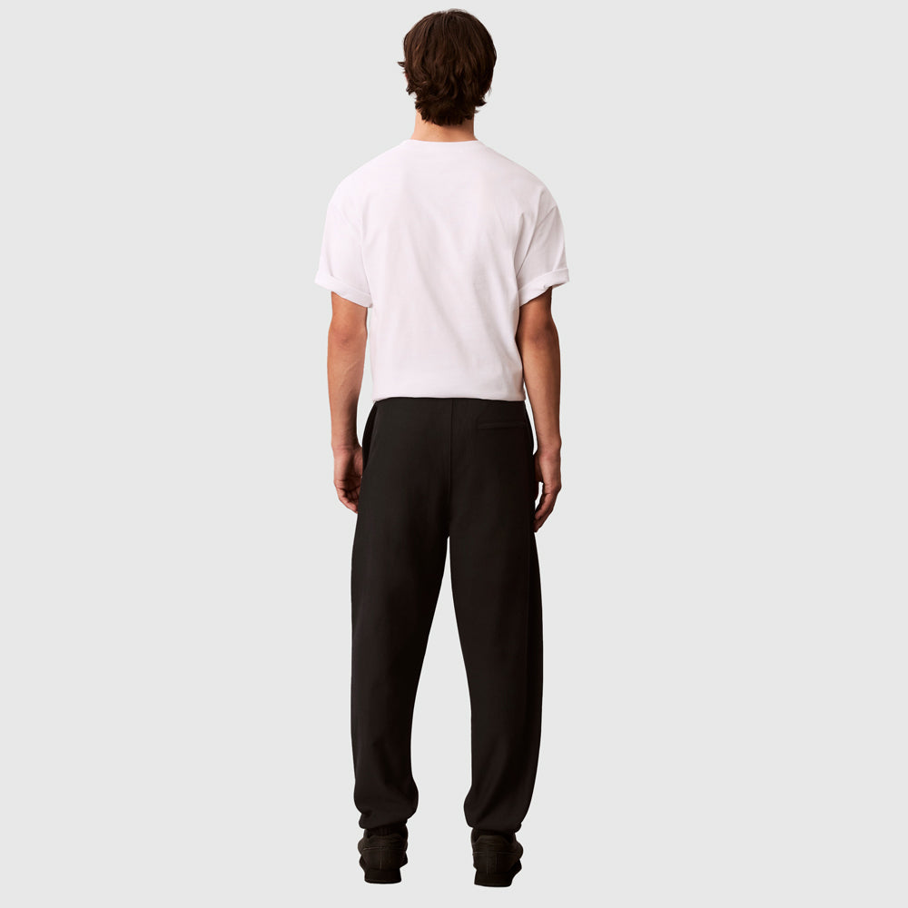 Calvin Klein Mens Premium Terry Monogram Joggers In Black