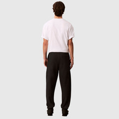 Calvin Klein Mens Premium Terry Monogram Joggers In Black