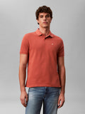 Calvin Klein Mens Monogram Pique Golfer In Red