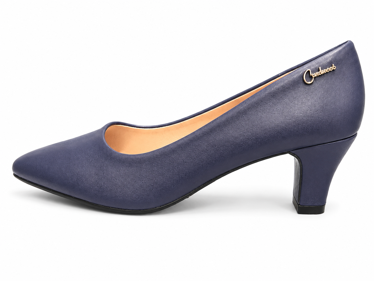 Carducci Womens Bianca High Court Small Heel In Navy