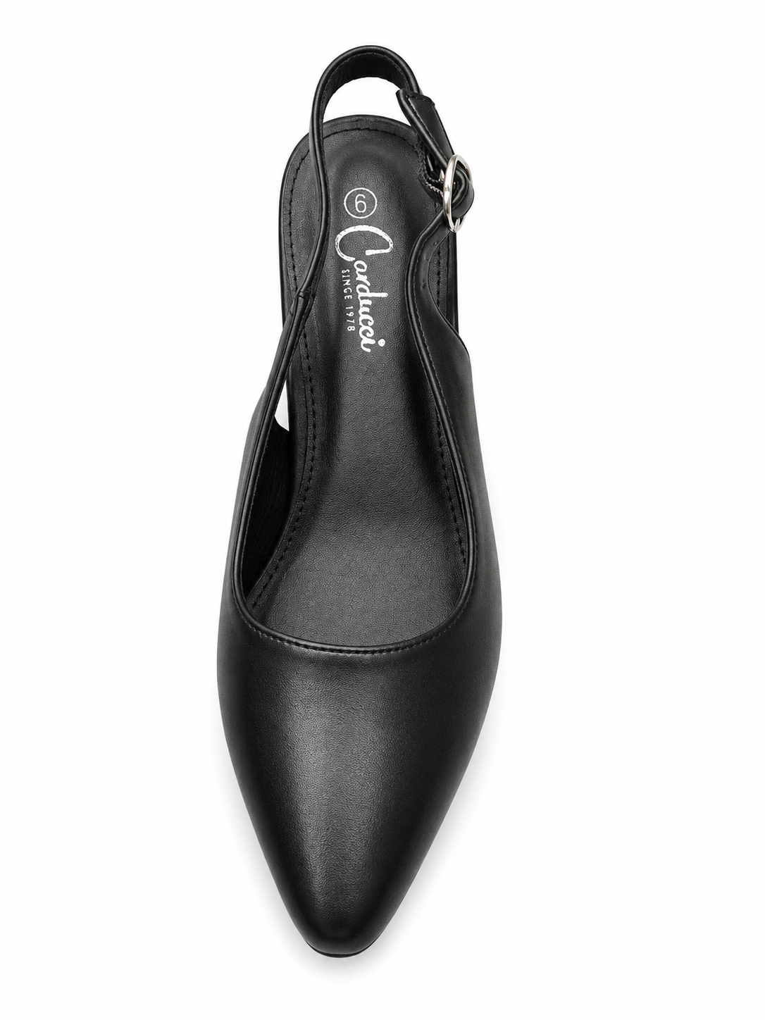 Carducci Womens Luna Croc Sling Heels In Black