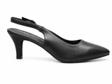 Carducci Womens Luna Croc Sling Heels In Black