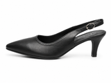Carducci Womens Luna Croc Sling Heels In Black