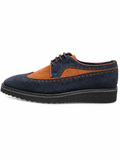 Cavalli V214 Mens Shoe In Navy & Brown