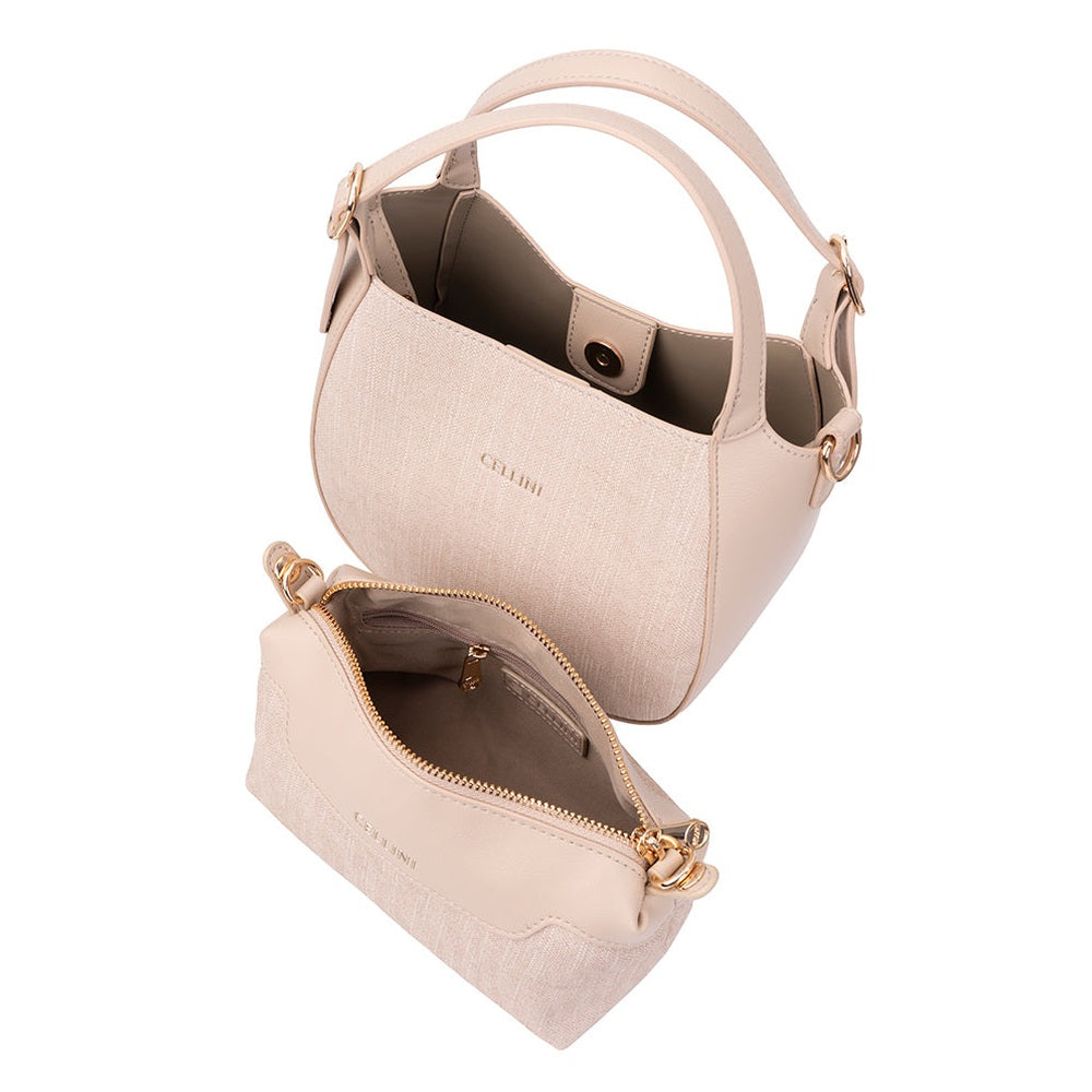 Cellini Thalia Crossbody Sling Bag In Beige