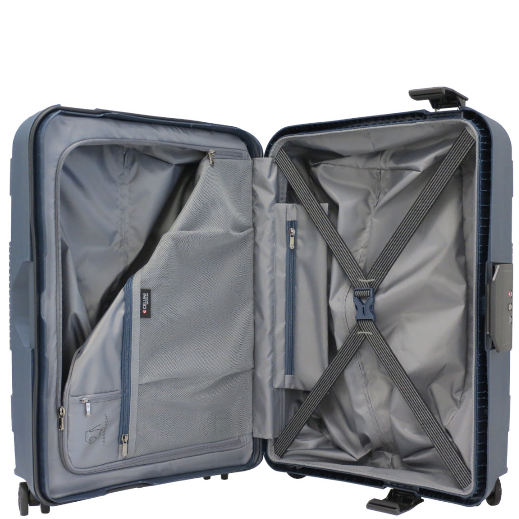 Cellini Safetech 4 Wheel Trolley Case Navy