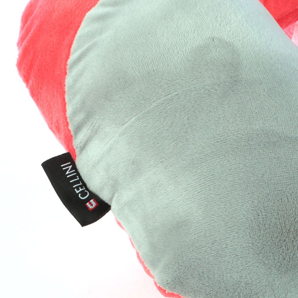 Cellini Travel Moulded Memory Foam Pillow In Pink/Grey