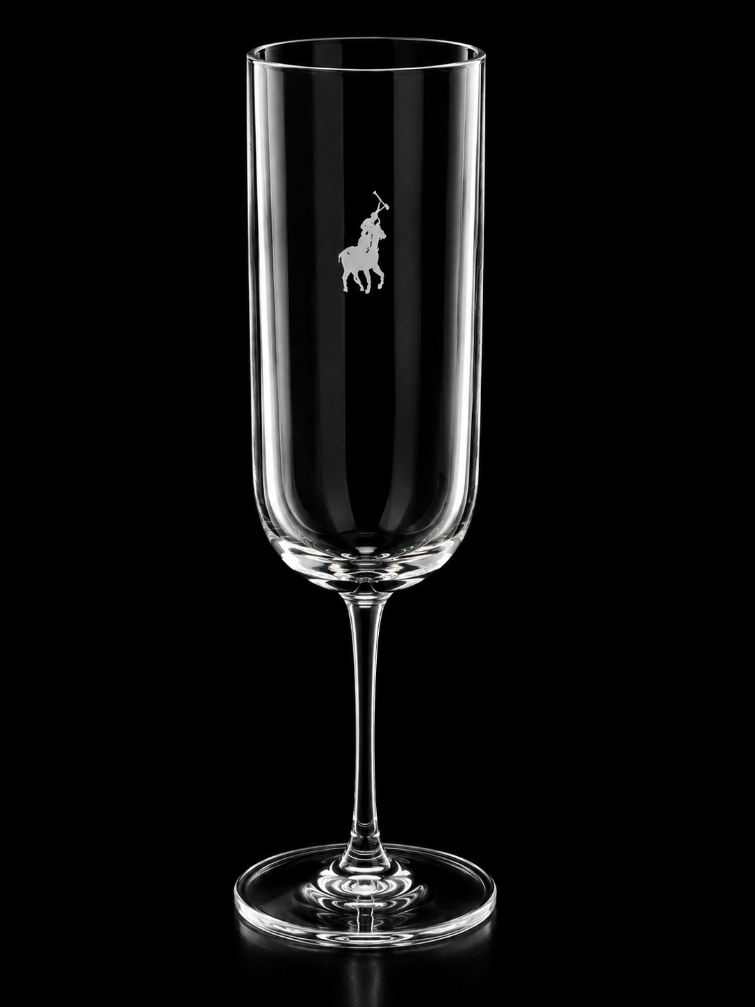 Polo Champagne Flute Glasses 4 Piece Set in Transparent
