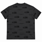 Icon Milano Mens All Over Print T-Shirt In Black