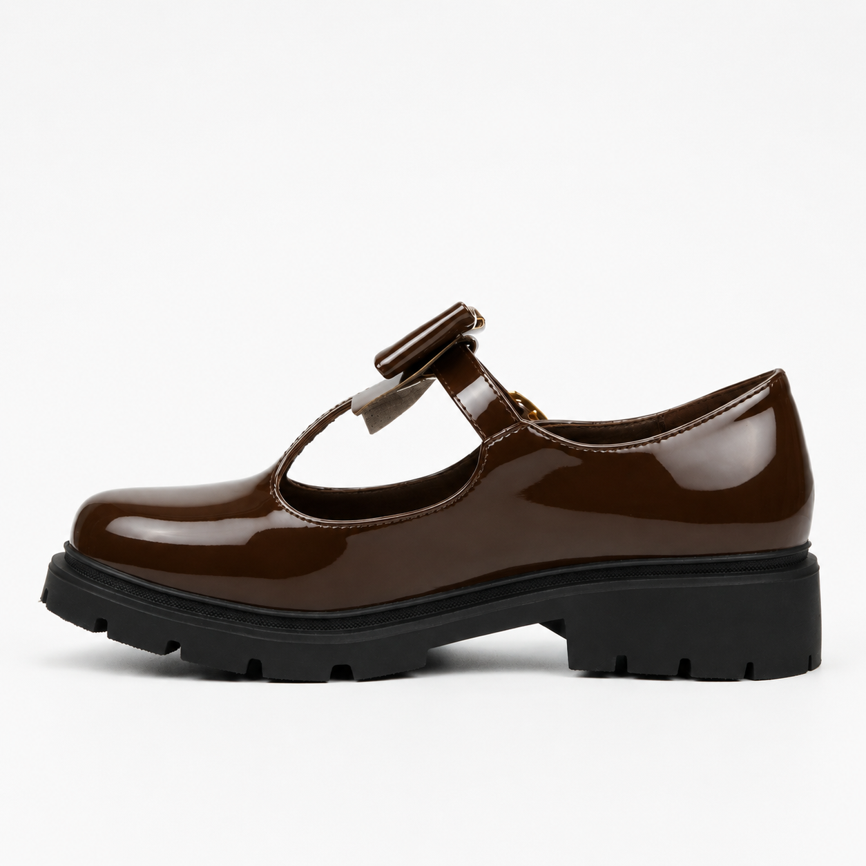 Rock & Co Ladies Coven 3 Shoes In Chocolate