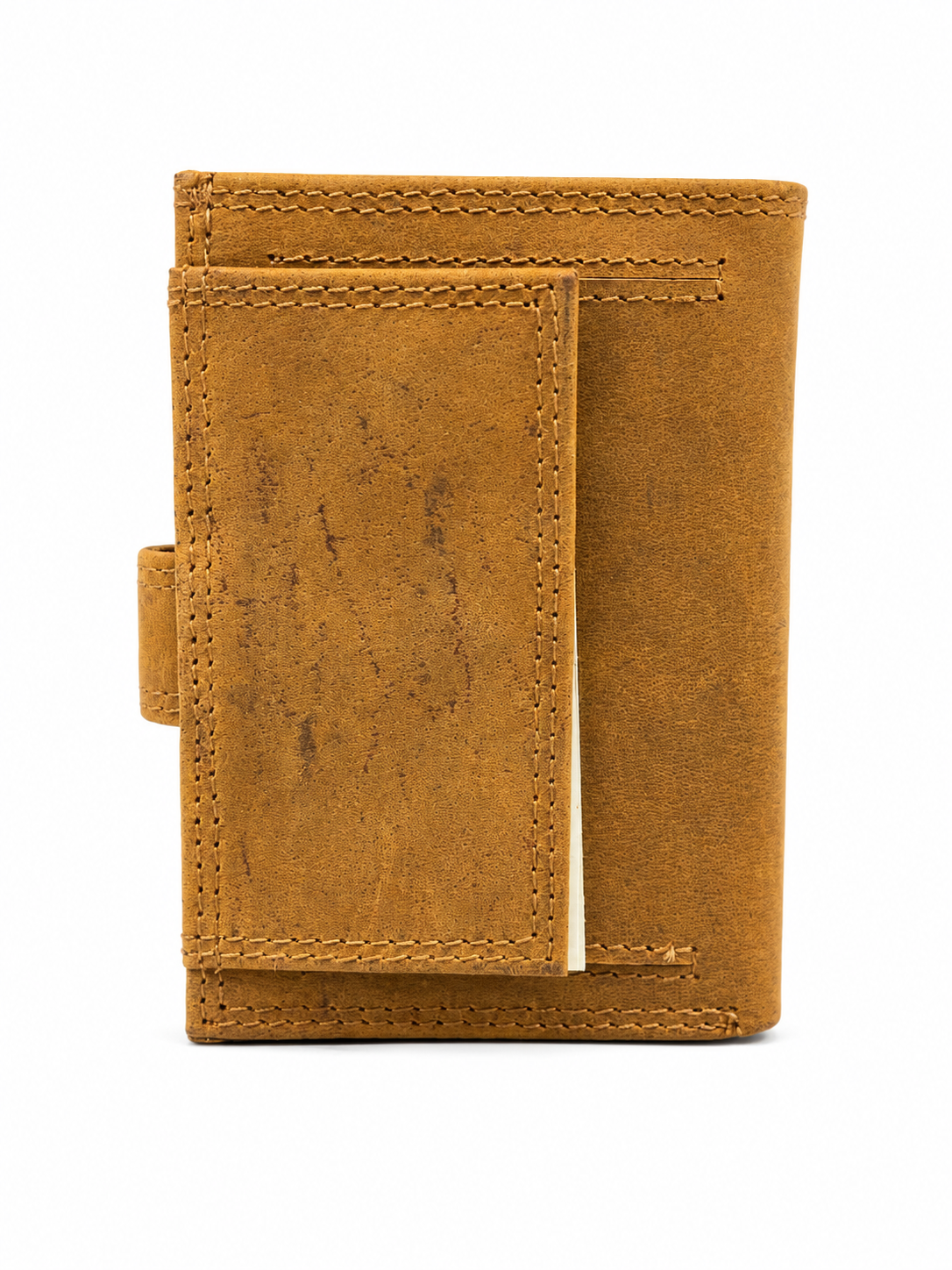 Bossi Mech Buff Leather Card Wallet In Mid Brown
