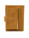 Bossi Mech Buff Leather Card Wallet In Mid Brown