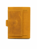 Bossi Mech Leather Unit Goat Oil Card Holder In Yellow