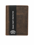 Bossi Removable Card Holder Oil Leather Wallet In Brown